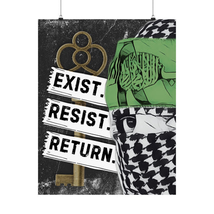 Exist Resist Return Obeida Poster