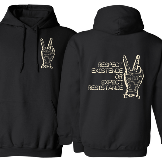 Respect Existence or Expect Resistance Pullover Hoodie