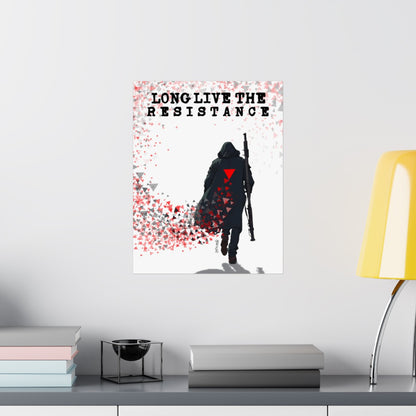 Long Live the Resistance Trenchcoat Fighter Palestine Poster