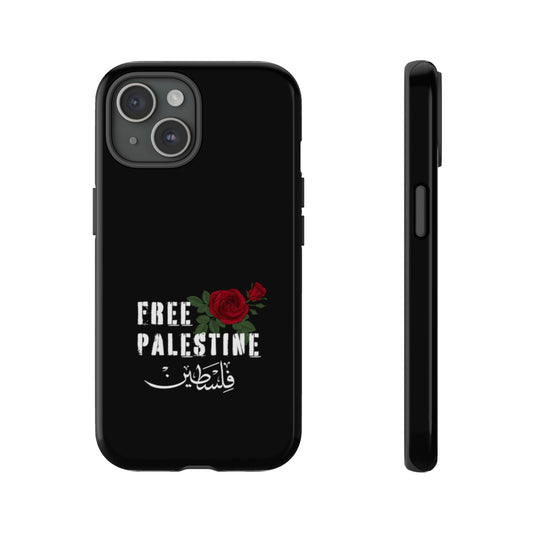 Free Palestine Phone Case - Red Rose Design Case