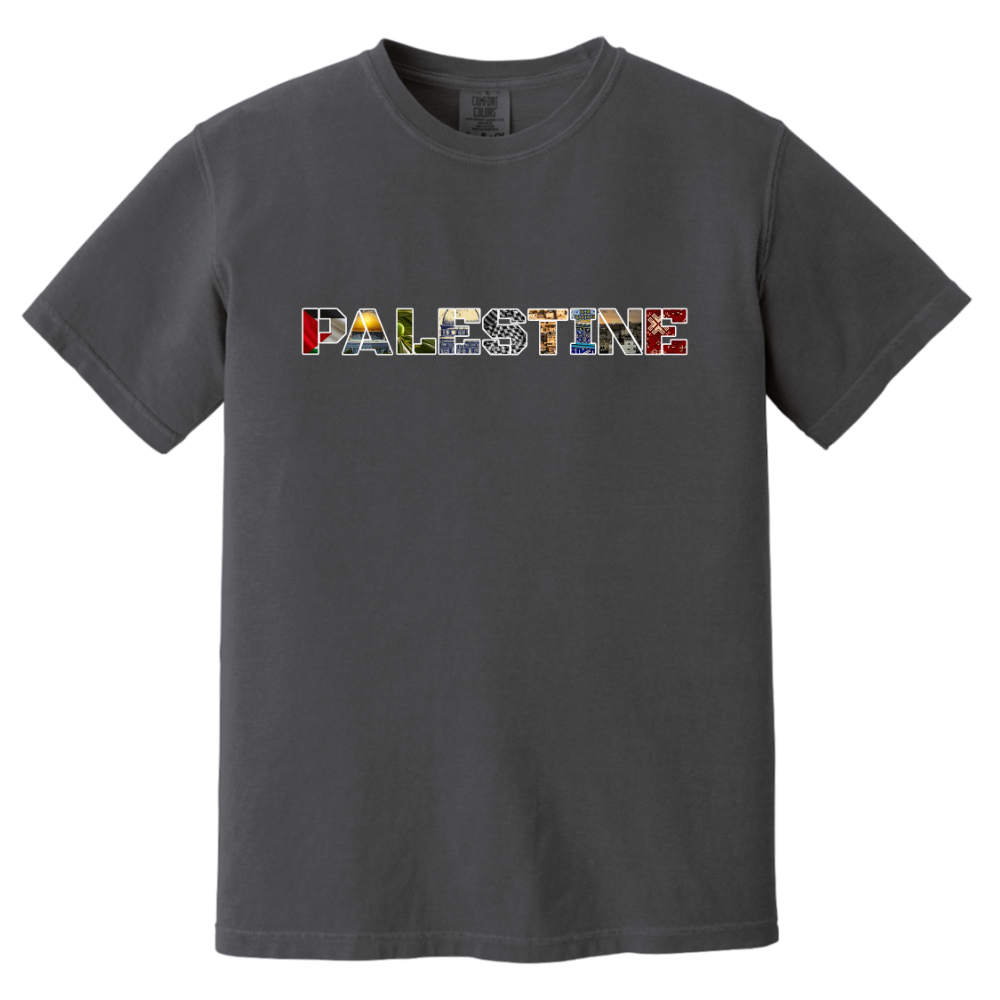 Palestine Images in Text Tshirt