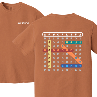 Way of Life Word Search Islamic T-shirt
