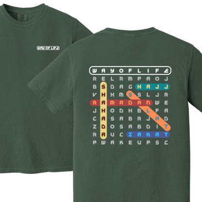 Way of Life Word Search Islamic T-shirt