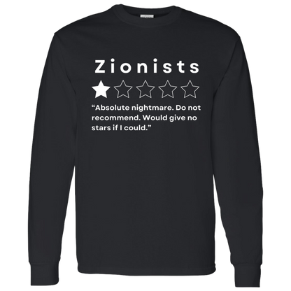 Zionists Do Not Recommend Long Sleeve Tshirt