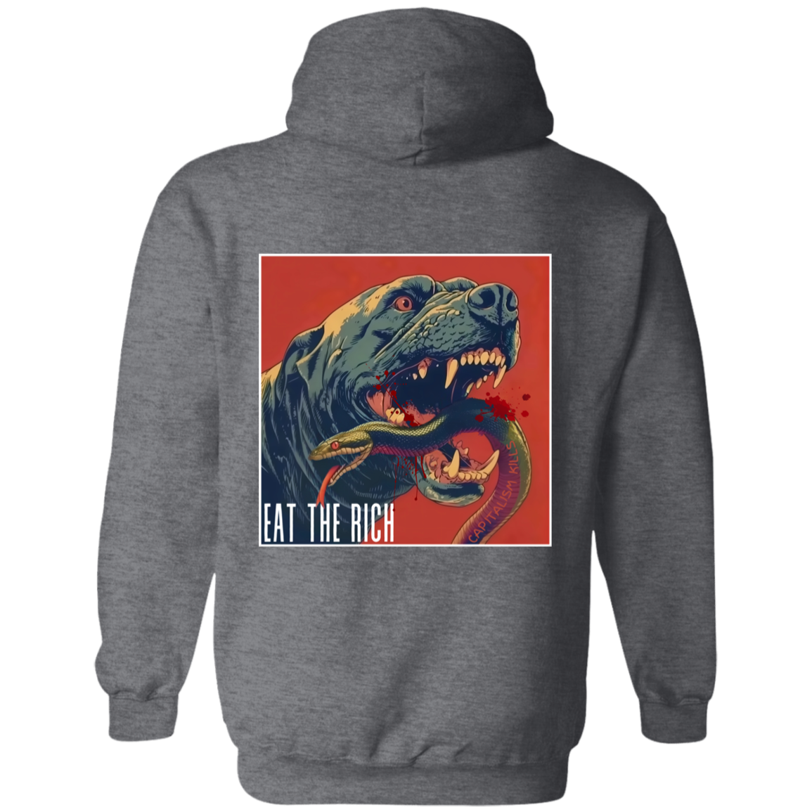 Eat the Rich Black Dog Hoodie