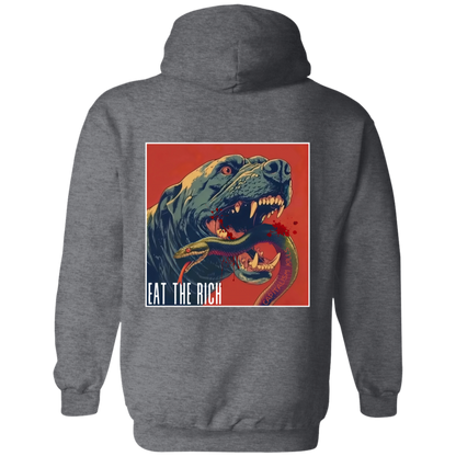 Eat the Rich Black Dog Hoodie