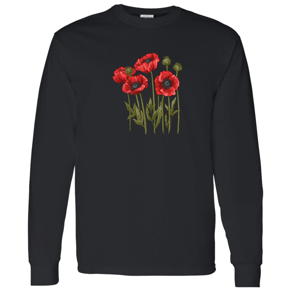 Palestinian Poppies Long Sleeve Tshirt