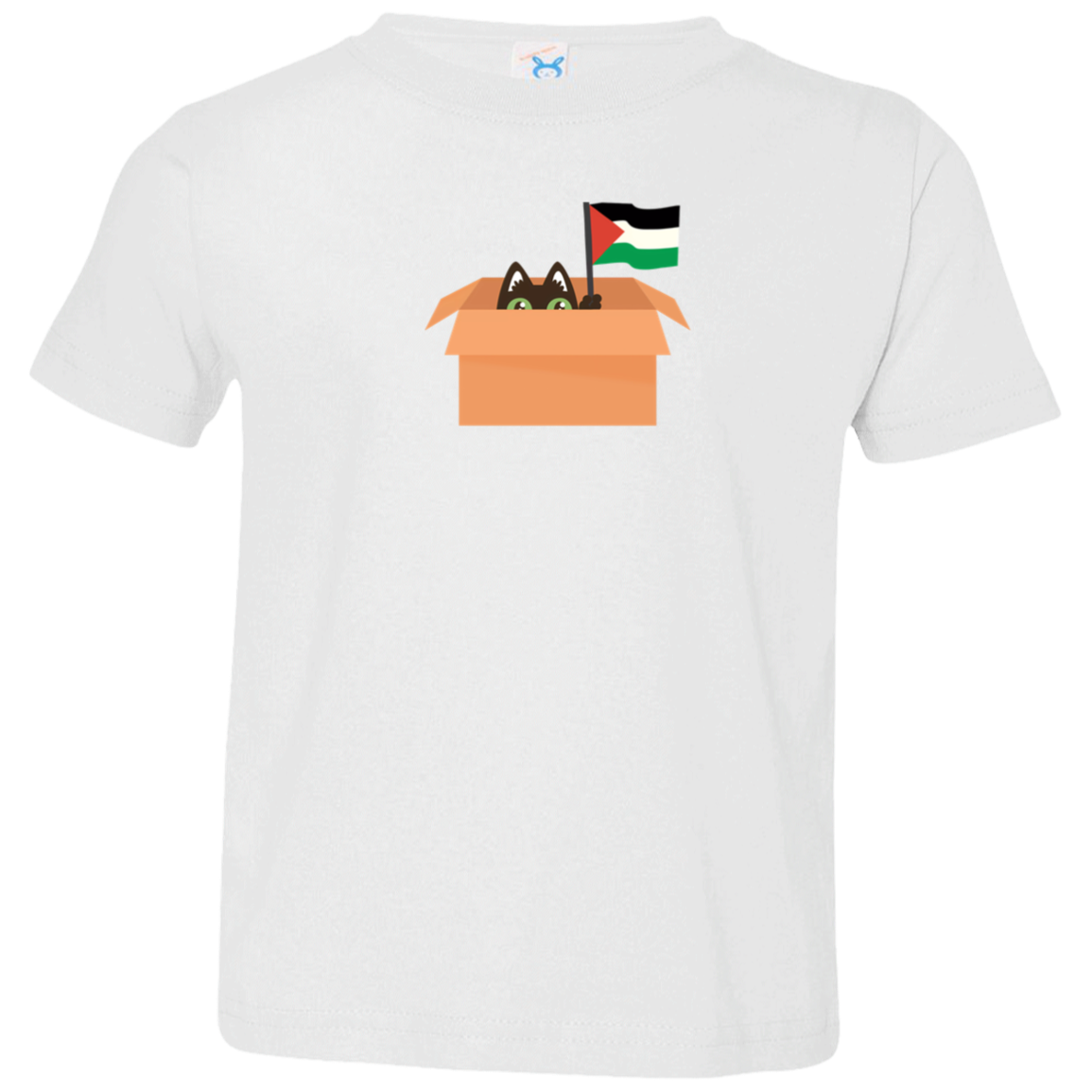 Shy Cat in a Box Palestine Toddler Tshirt