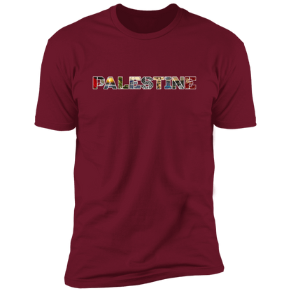 Palestine Images in Text Palestinian Support Tshirt