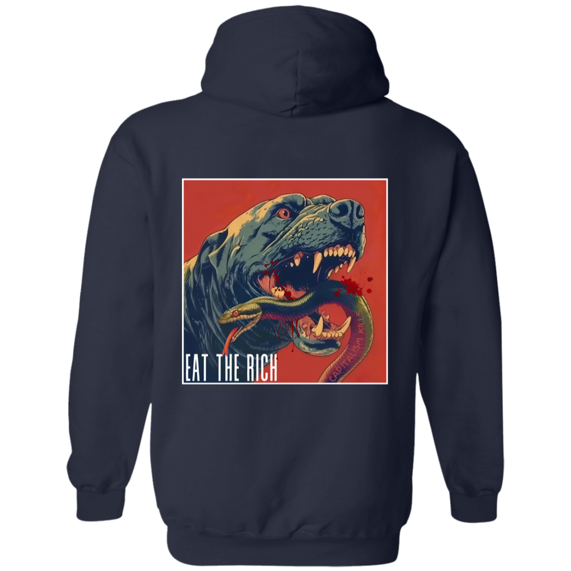 Eat the Rich Black Dog Hoodie