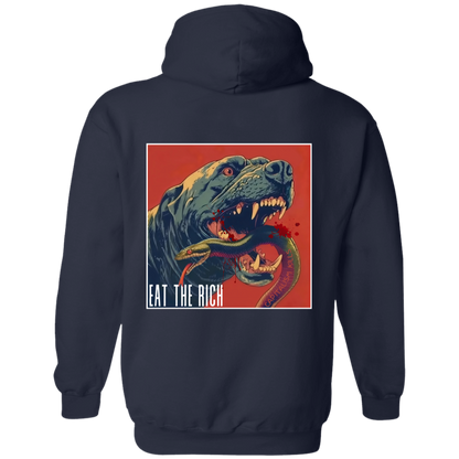 Eat the Rich Black Dog Hoodie