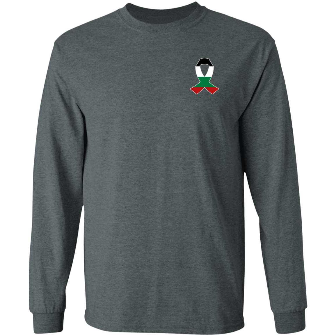 Palestine Awareness Ribbon Long Sleeve Tshirt