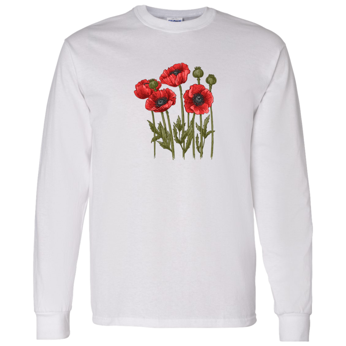 Palestinian Poppies Long Sleeve Tshirt