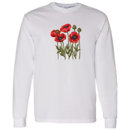 Palestinian Poppies Long Sleeve Tshirt