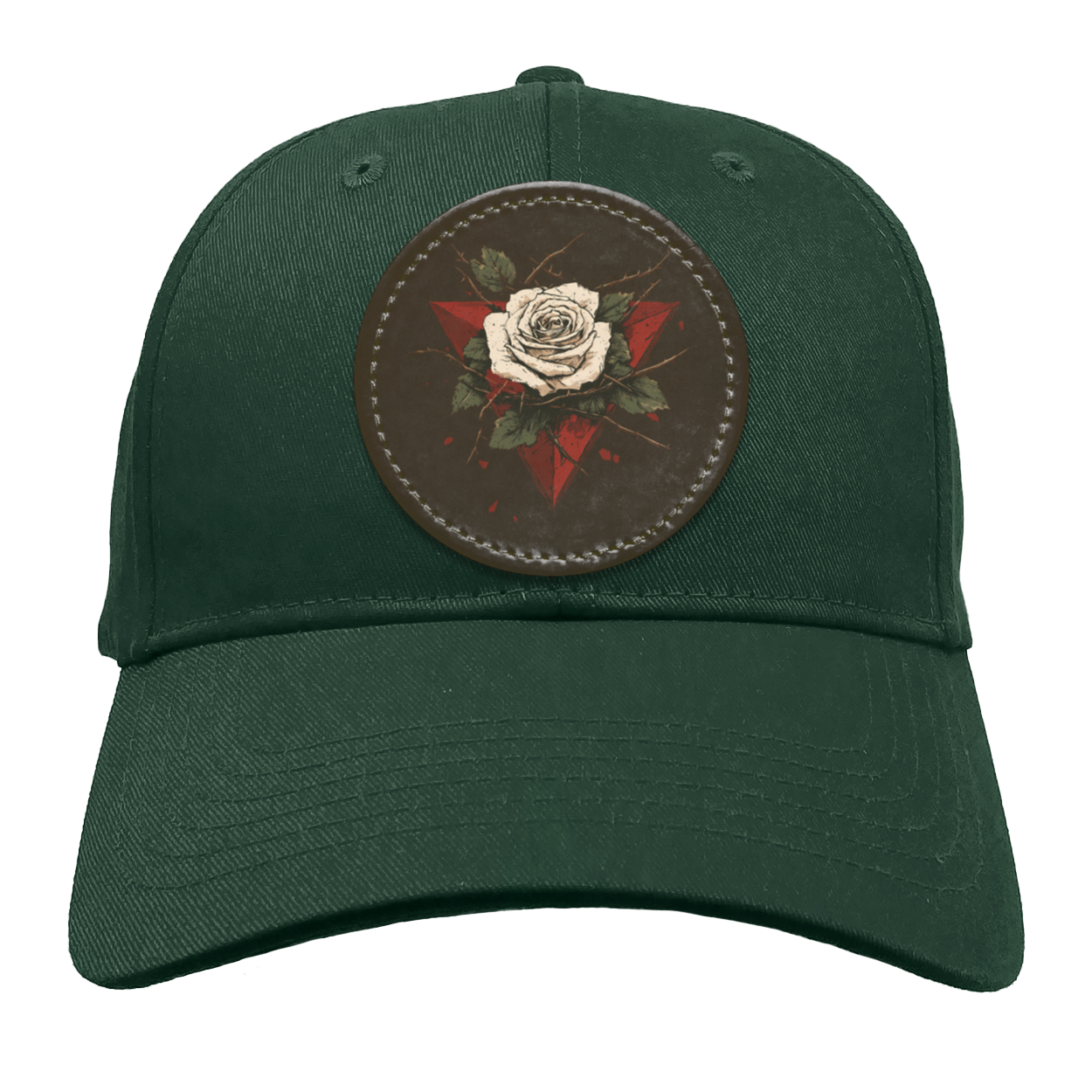 Red Triangle with White Rose Palestine Hat