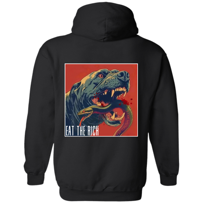 Eat the Rich Black Dog Hoodie