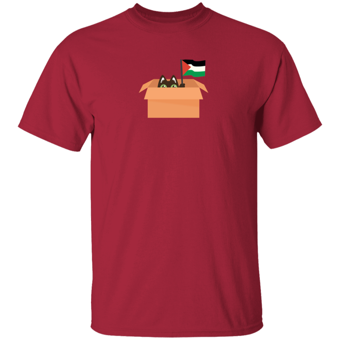 Shy Cat in a Box Palestine Kids Tshirt