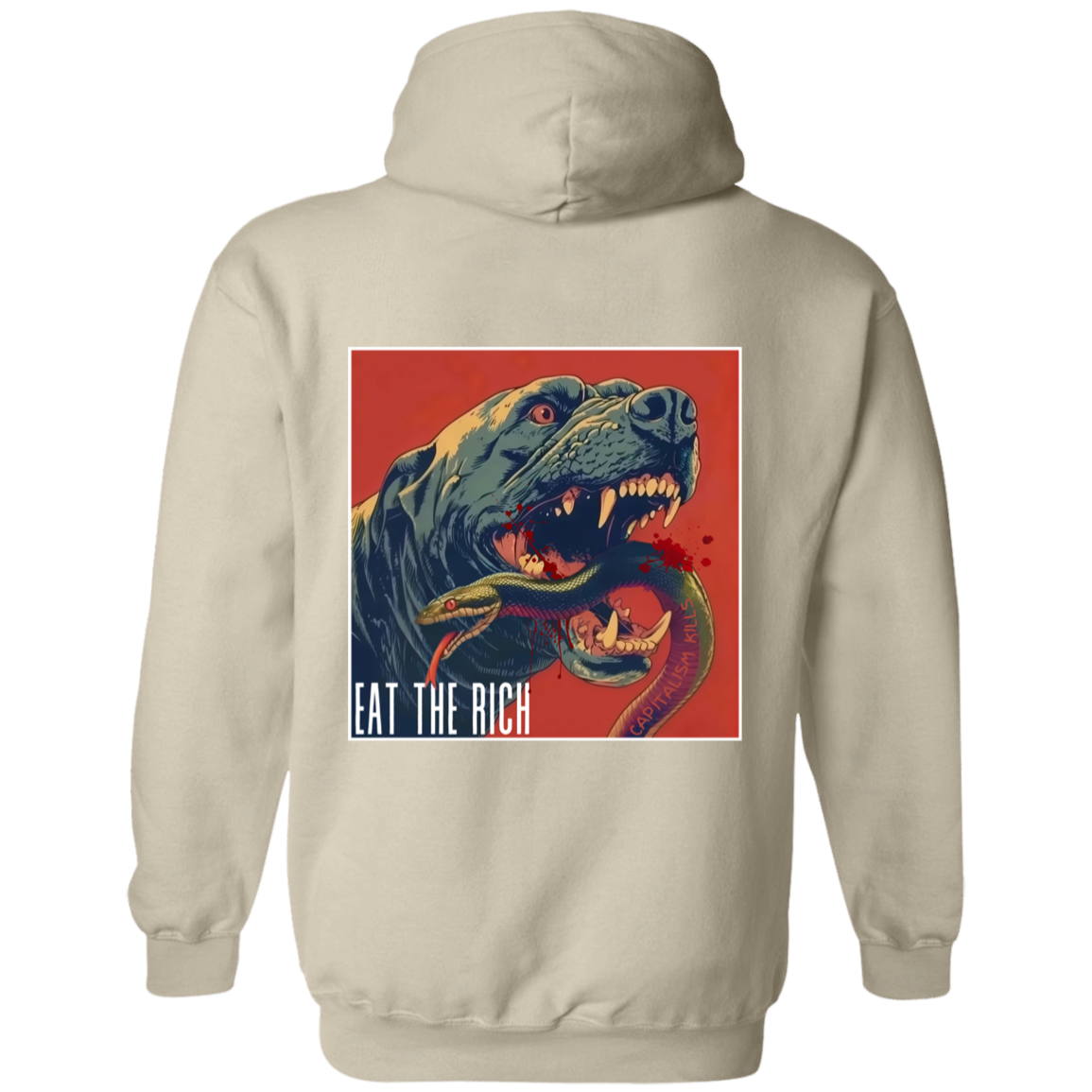 Eat the Rich Black Dog Hoodie