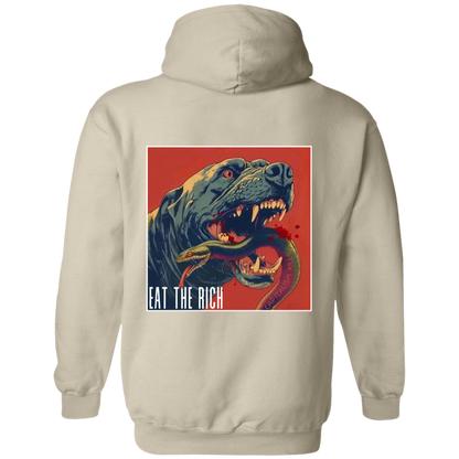 Eat the Rich Black Dog Hoodie