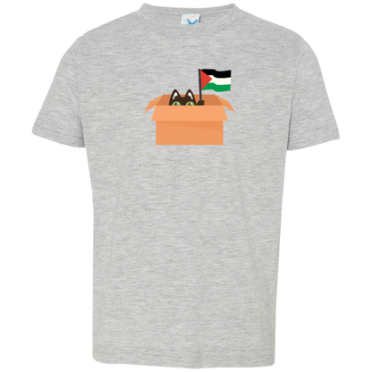 Shy Cat in a Box Palestine Toddler Tshirt