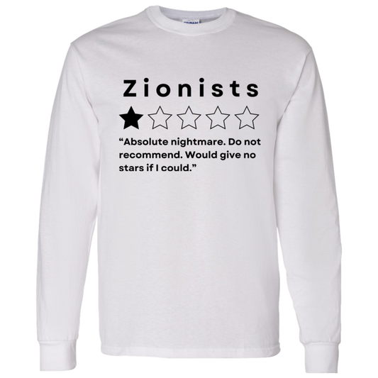 Zionists Do Not Recommend Long Sleeve Tshirt