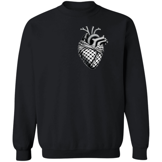 Anatomical Heart Wrapped In Keffiyeh Scarf Sweatshirt