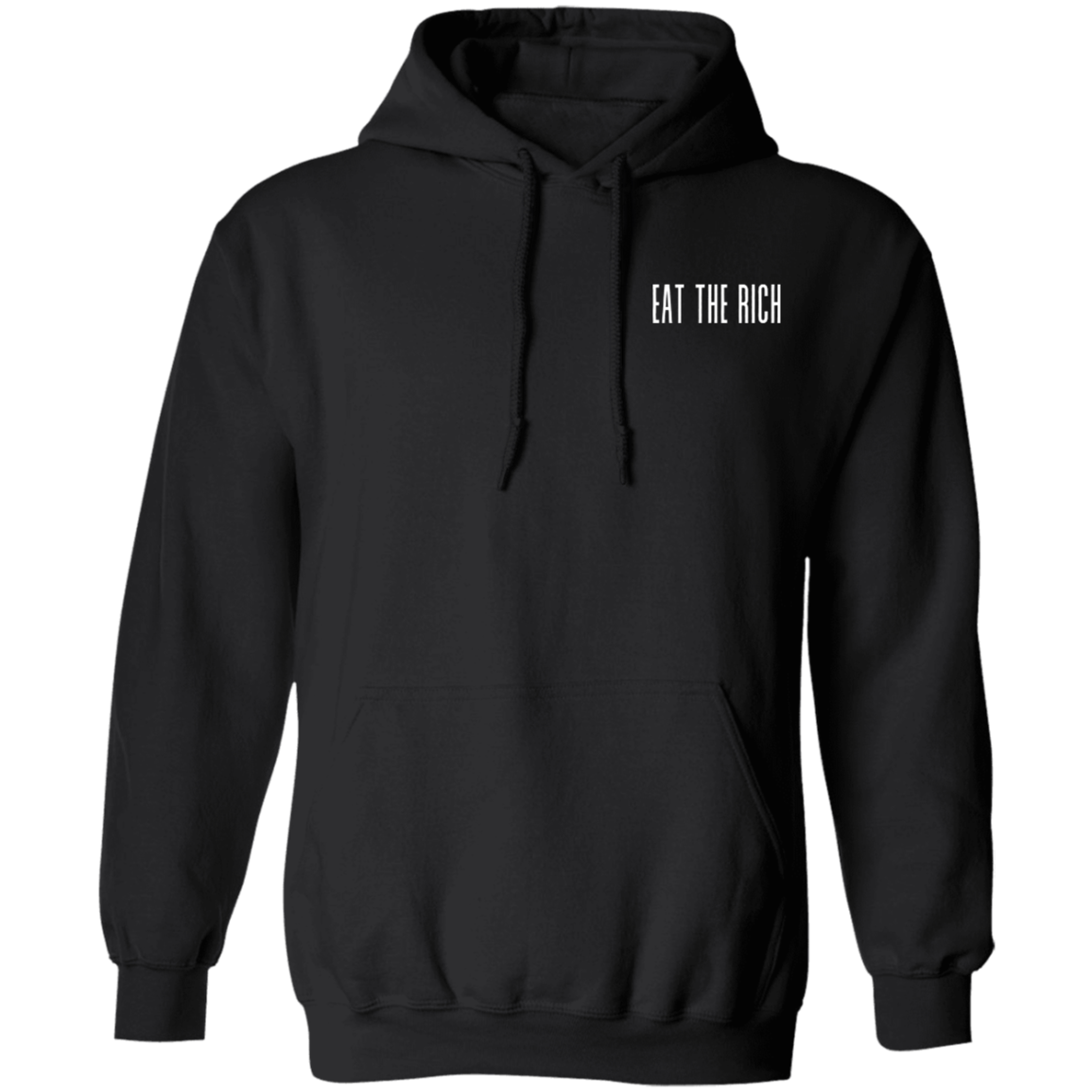 Eat the Rich Black Dog Hoodie