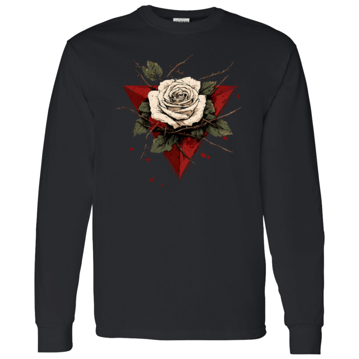 Beautiful White Rose Palestinian Resistance Long Sleeve Tshirt