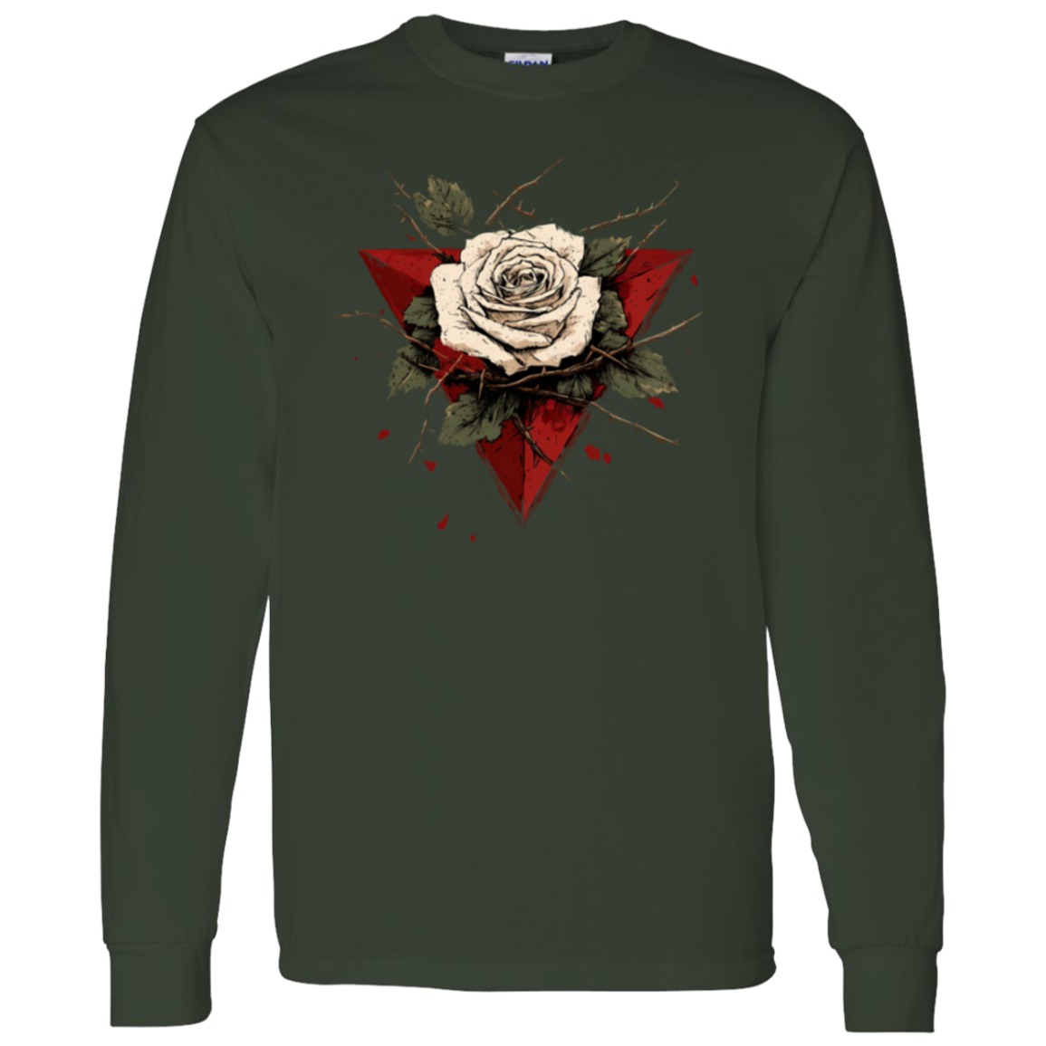 Beautiful White Rose Palestinian Resistance Long Sleeve Tshirt