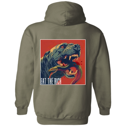 Eat the Rich Black Dog Hoodie