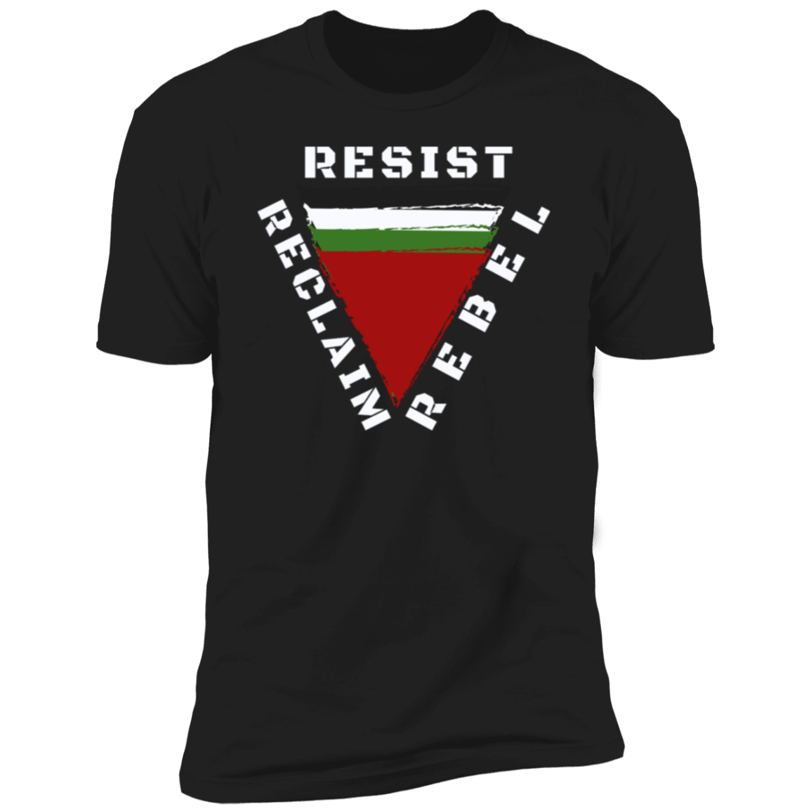Resist Reclaim Rebel Red Triangle Tshirt