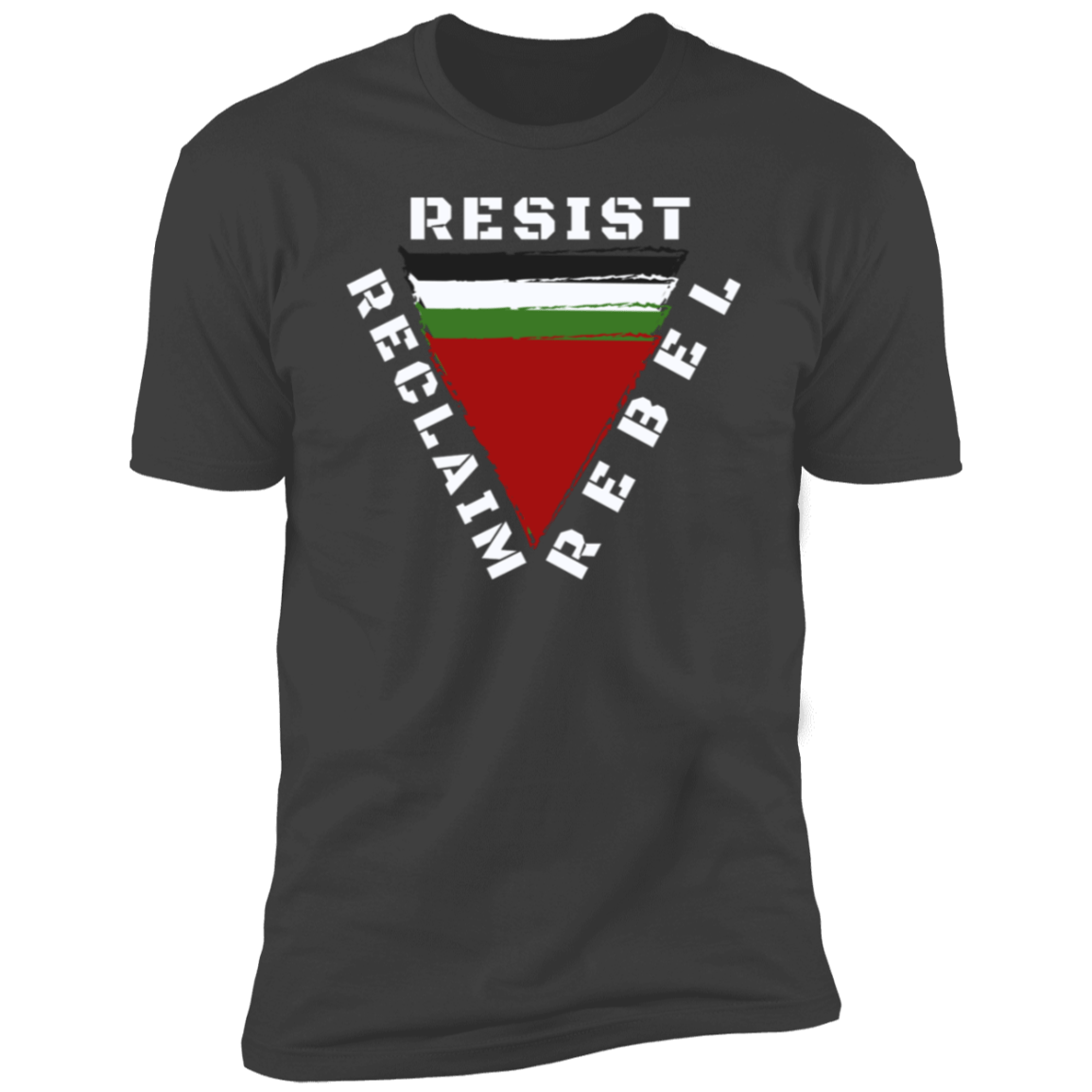 Resist Reclaim Rebel Red Triangle Tshirt