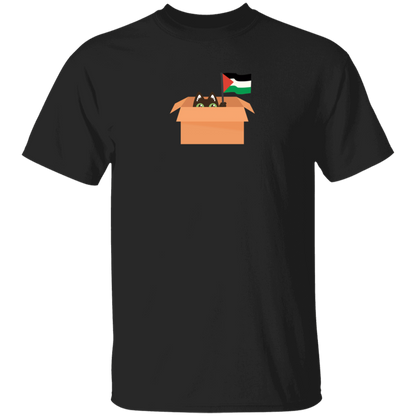 Shy Cat in a Box Palestine Kids Tshirt