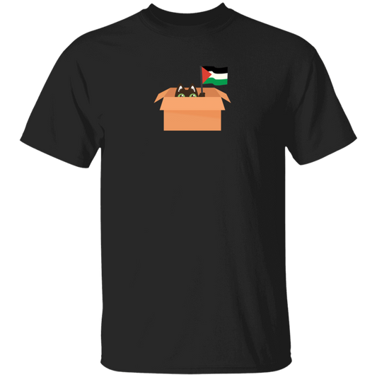 Shy Cat in a Box Palestine Kids Tshirt