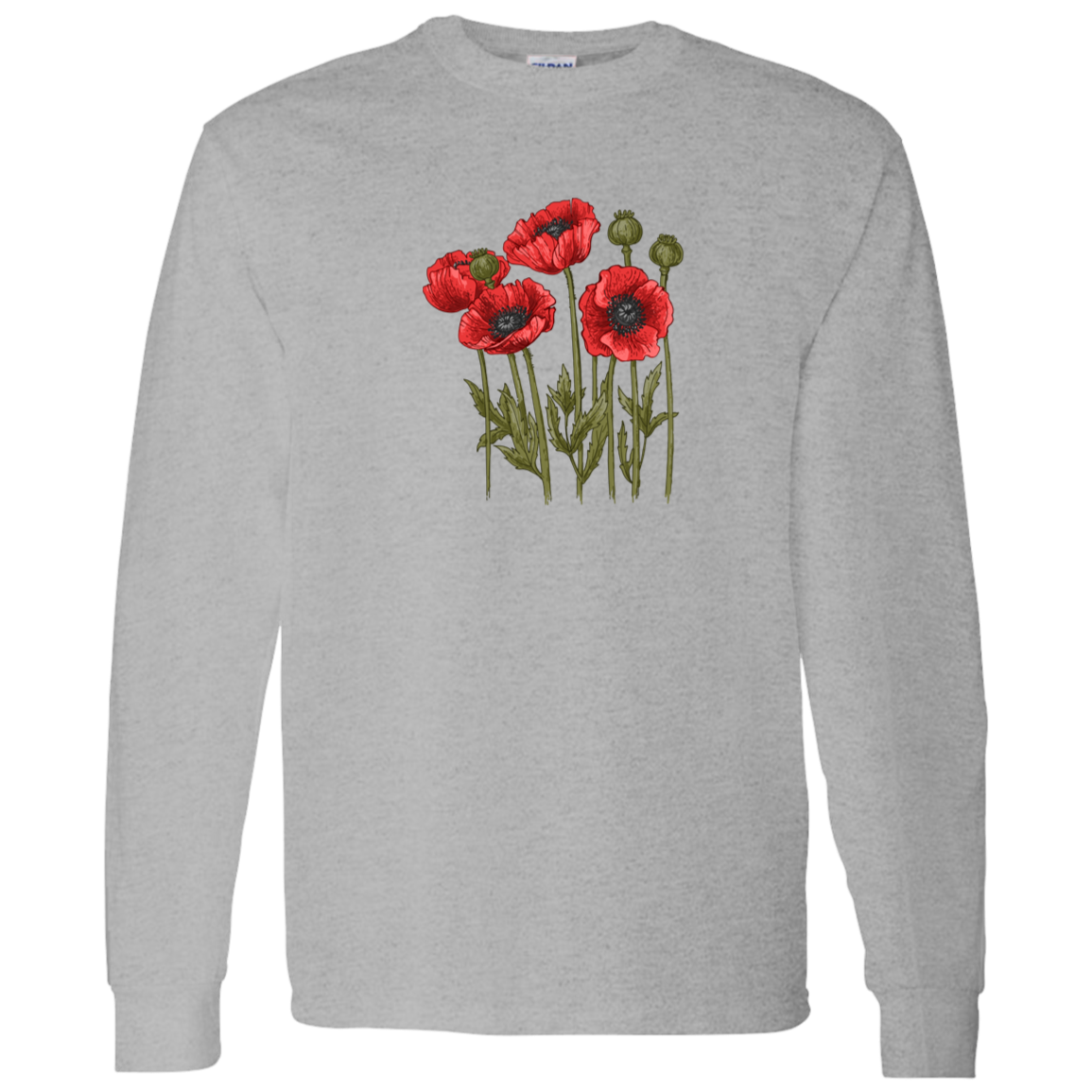 Palestinian Poppies Long Sleeve Tshirt