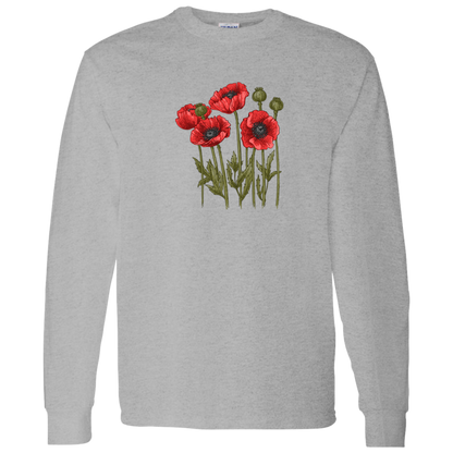 Palestinian Poppies Long Sleeve Tshirt