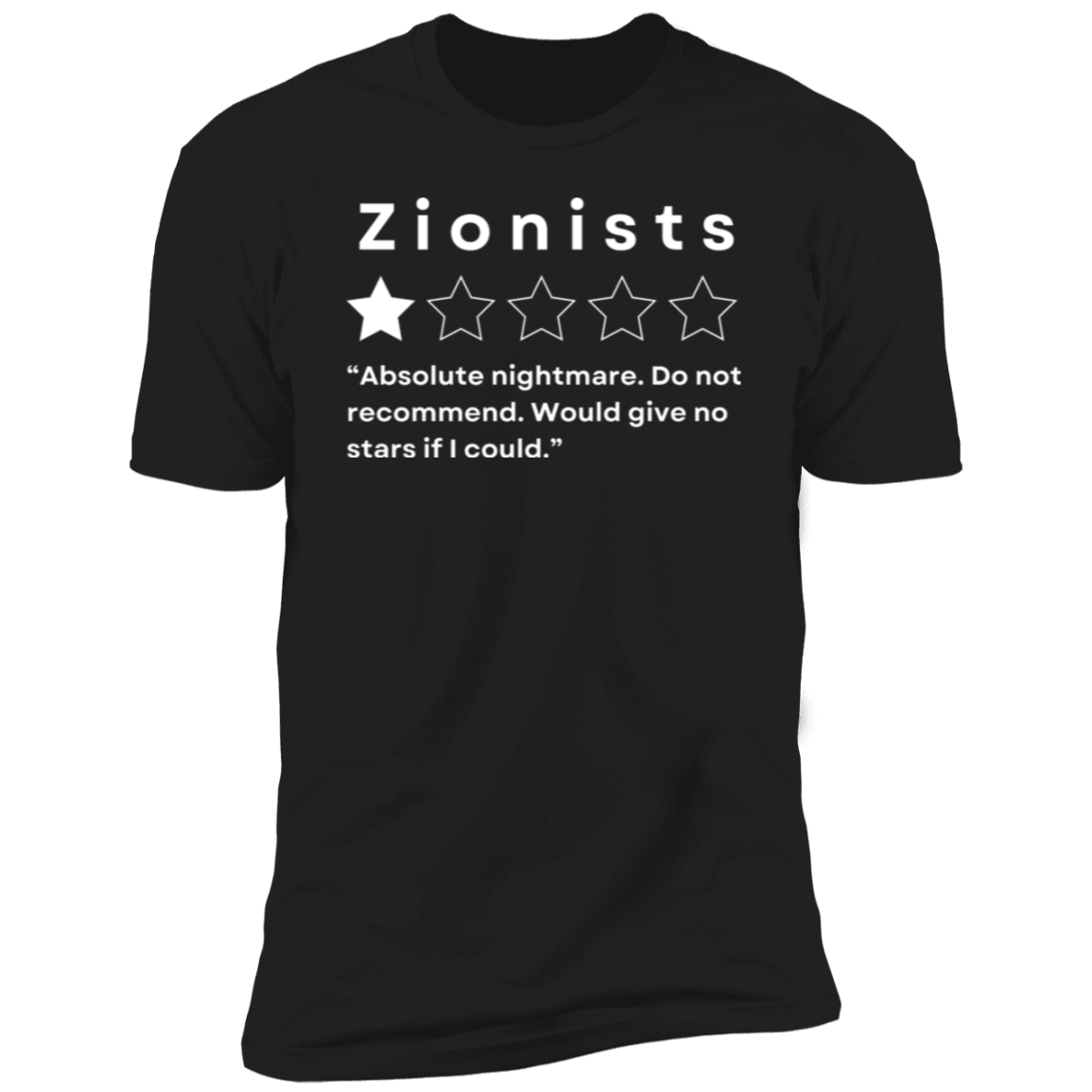 Zionists Do Not Recommend Tshirt