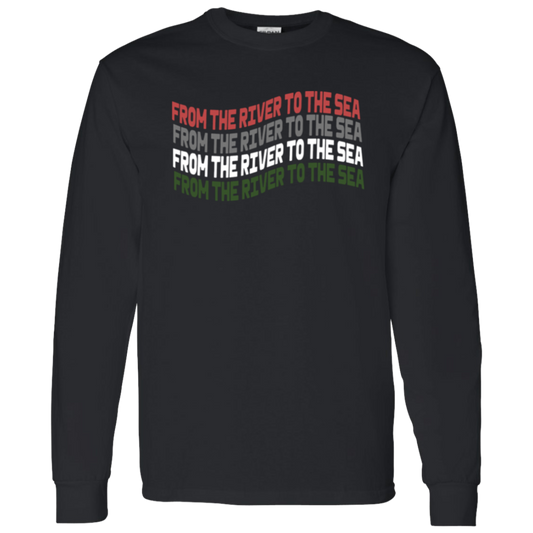 Wavy From the River to the Sea Long Sleeve Tshirt