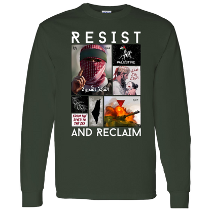 Resist and Reclaim Palestine Collage Long Sleeve Tshirt