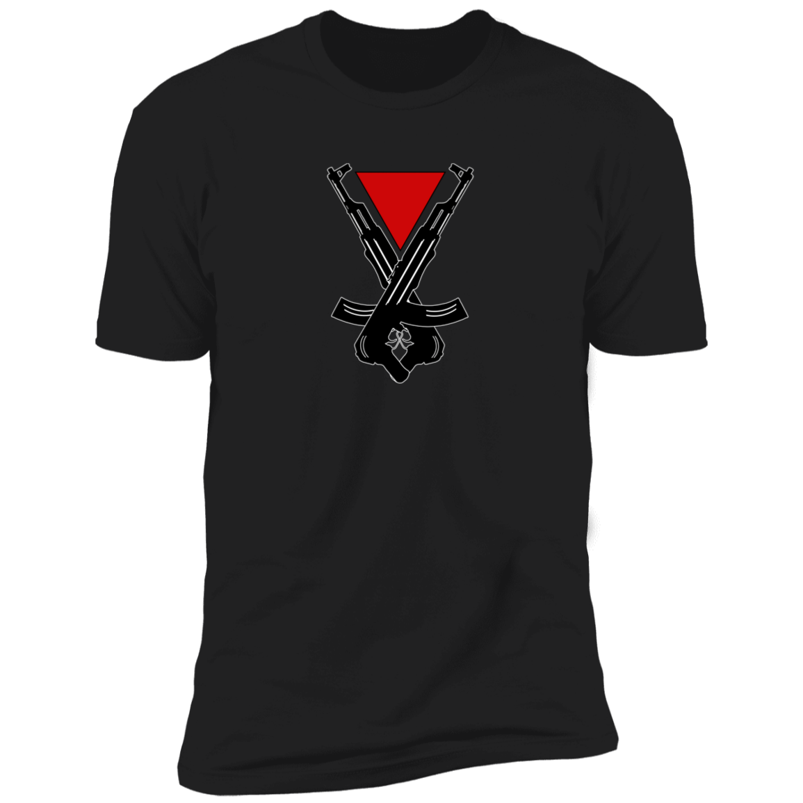 Red Triangle with Weapons of Revenge Tshirts