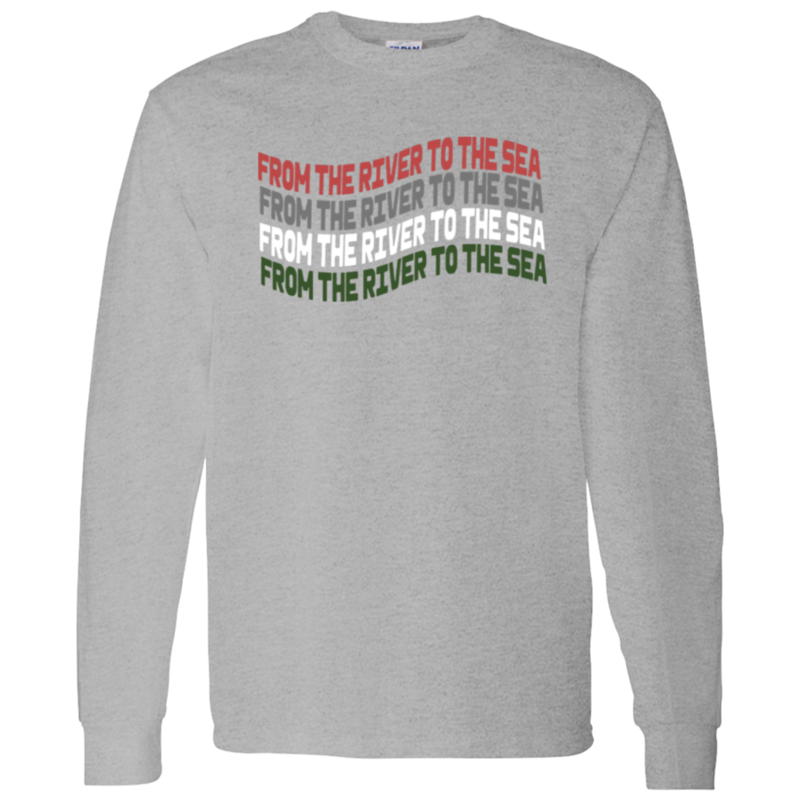 Wavy From the River to the Sea Long Sleeve Tshirt