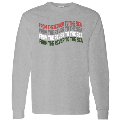 Wavy From the River to the Sea Long Sleeve Tshirt