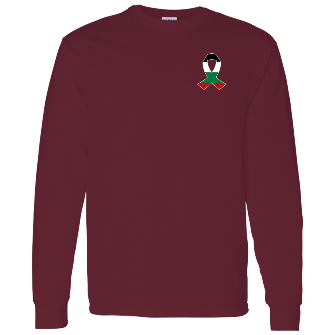 Palestine Awareness Ribbon Long Sleeve Tshirt