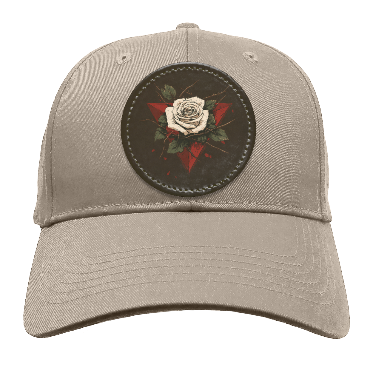 Red Triangle with White Rose Palestine Hat