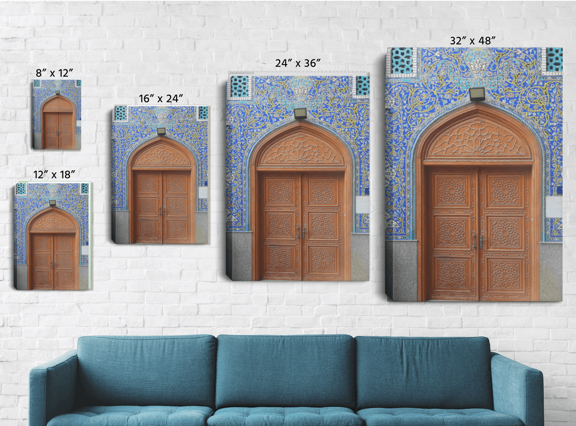 Vintage Arabic Door Architecture | Islamic Wall Art - SunnahBay