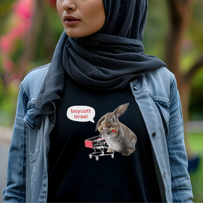 B0yc0tt I$rael Palestinian Support Bunny Tshirt