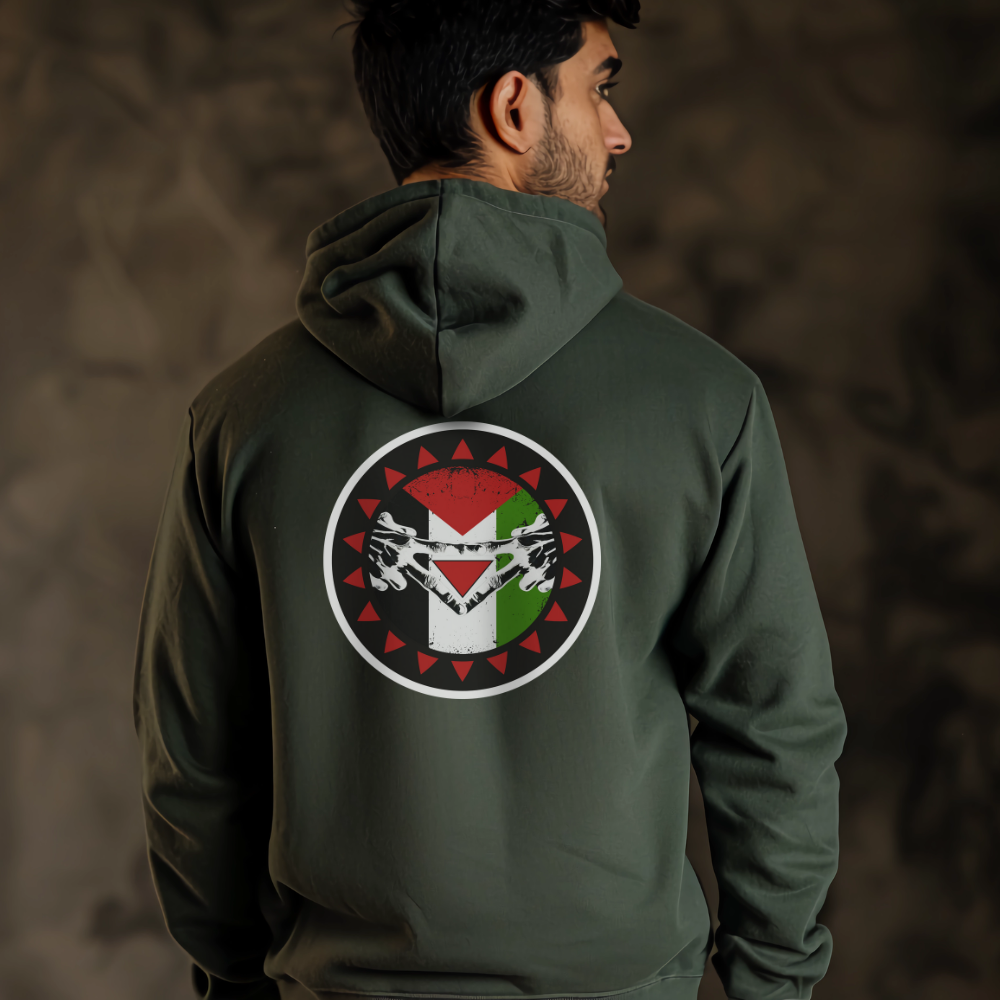 Triangle Target Hand Sign Palestine Resistance Hoodie