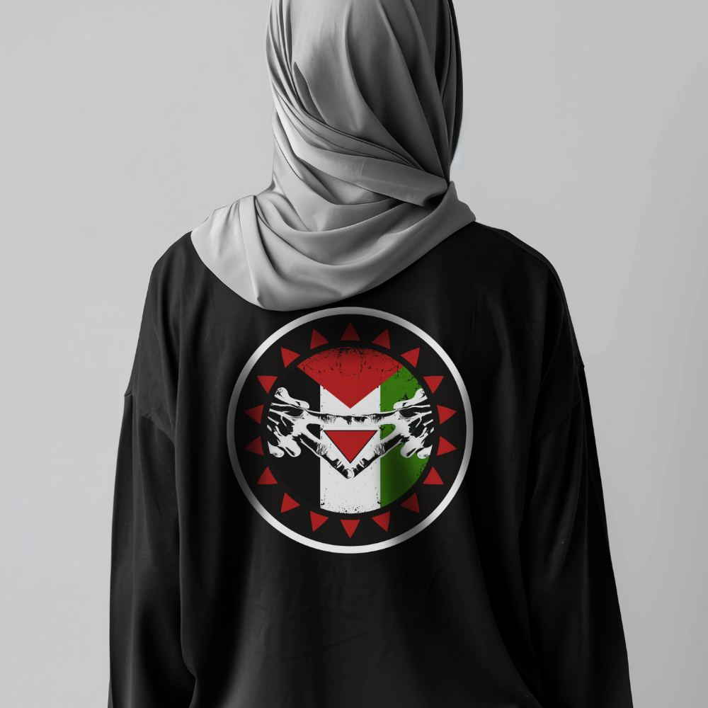 Triangle Target Hand Palestine Resistance Long Sleeve Tshirt