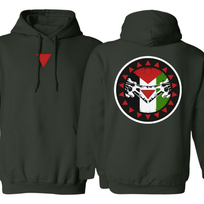 Triangle Target Hand Sign Palestine Resistance Hoodie