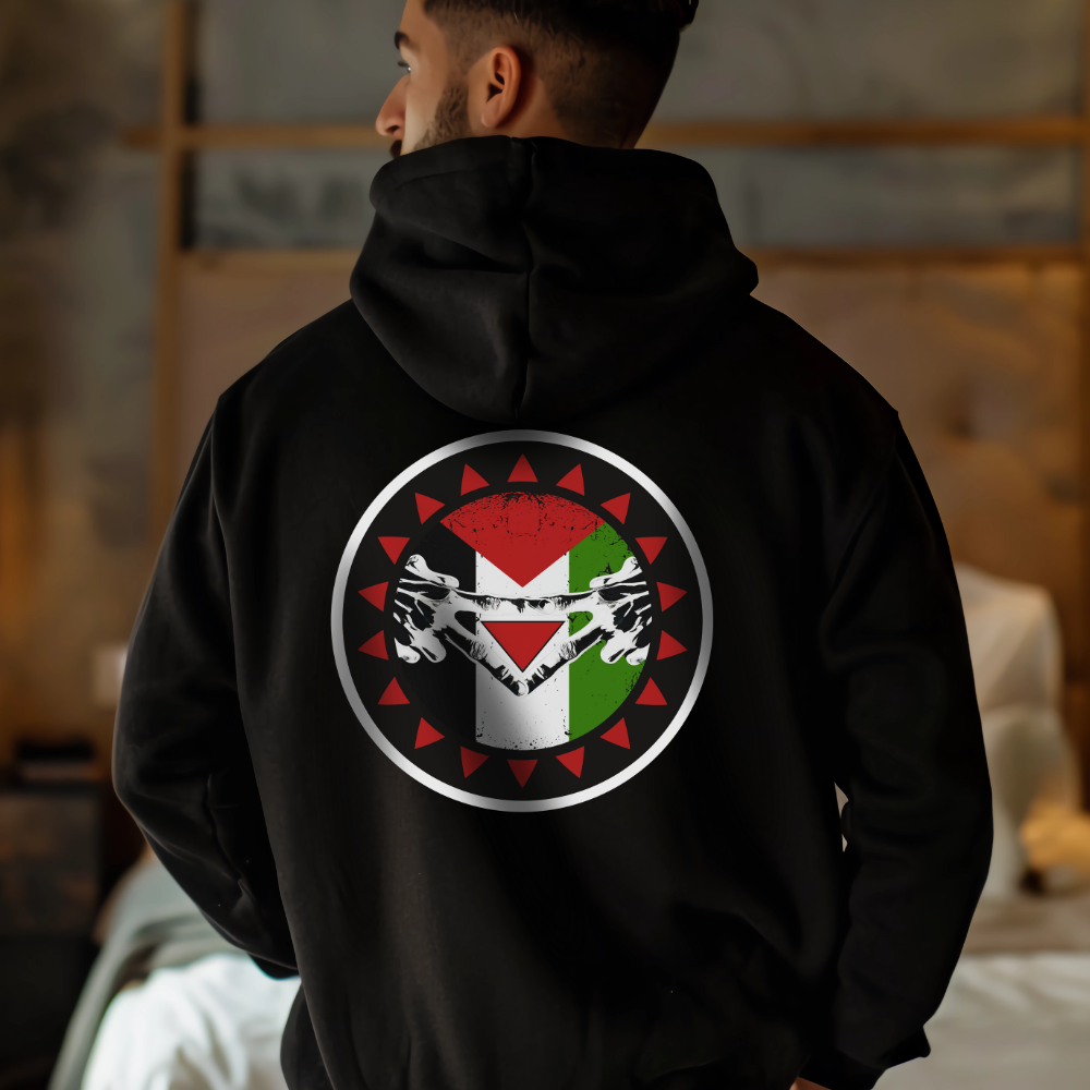 Triangle Target Hand Sign Palestine Resistance Hoodie